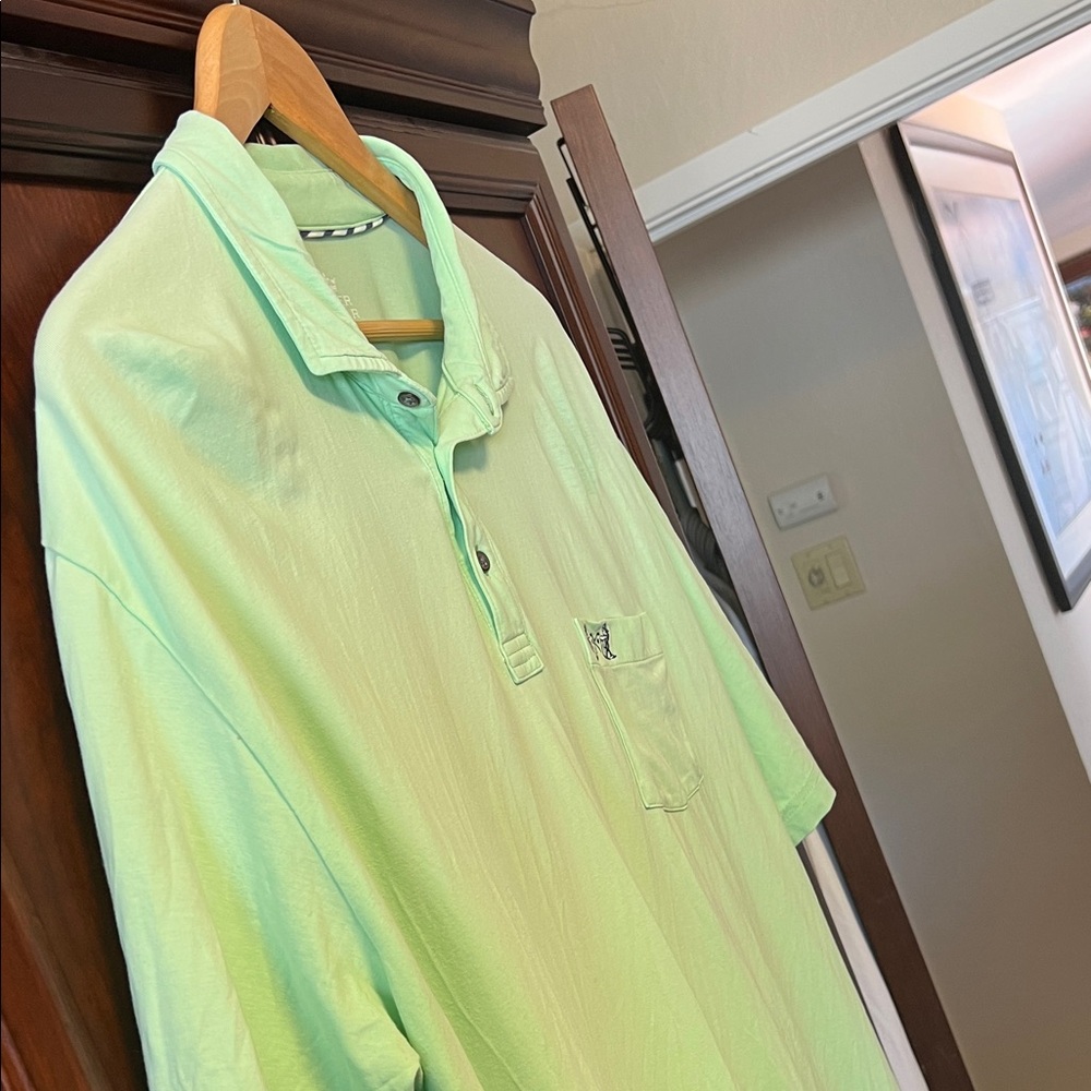 Classic Peter Millar Contemporary Fit Seaside Wash Mint Green Golf Stretch Polo!